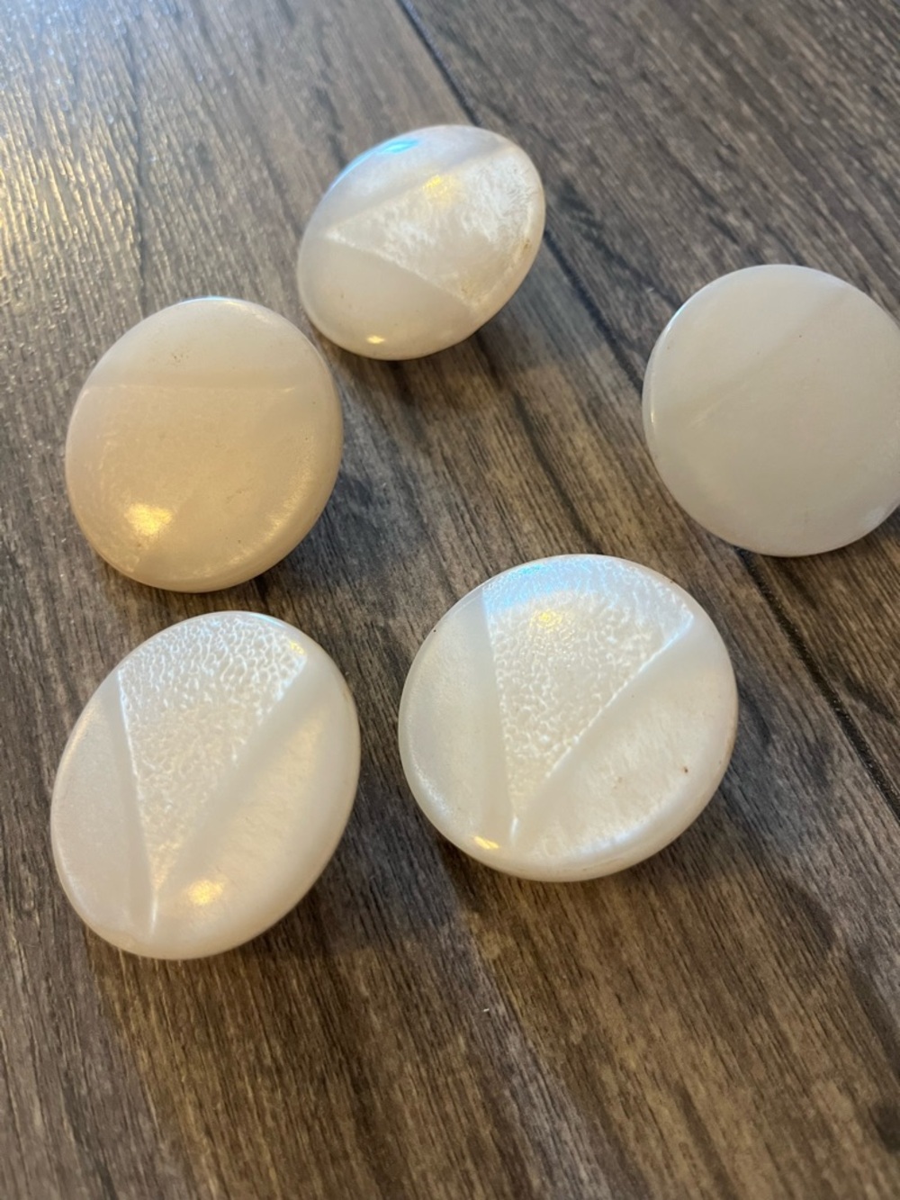 Vintage Mother of Pearl Shank Buttons Set of 5